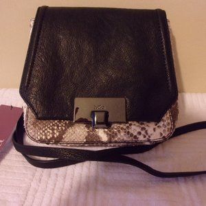 Kooba Small "FILMORE" Crossbody ~ Python And Black Leather Really Nice !  NWT's